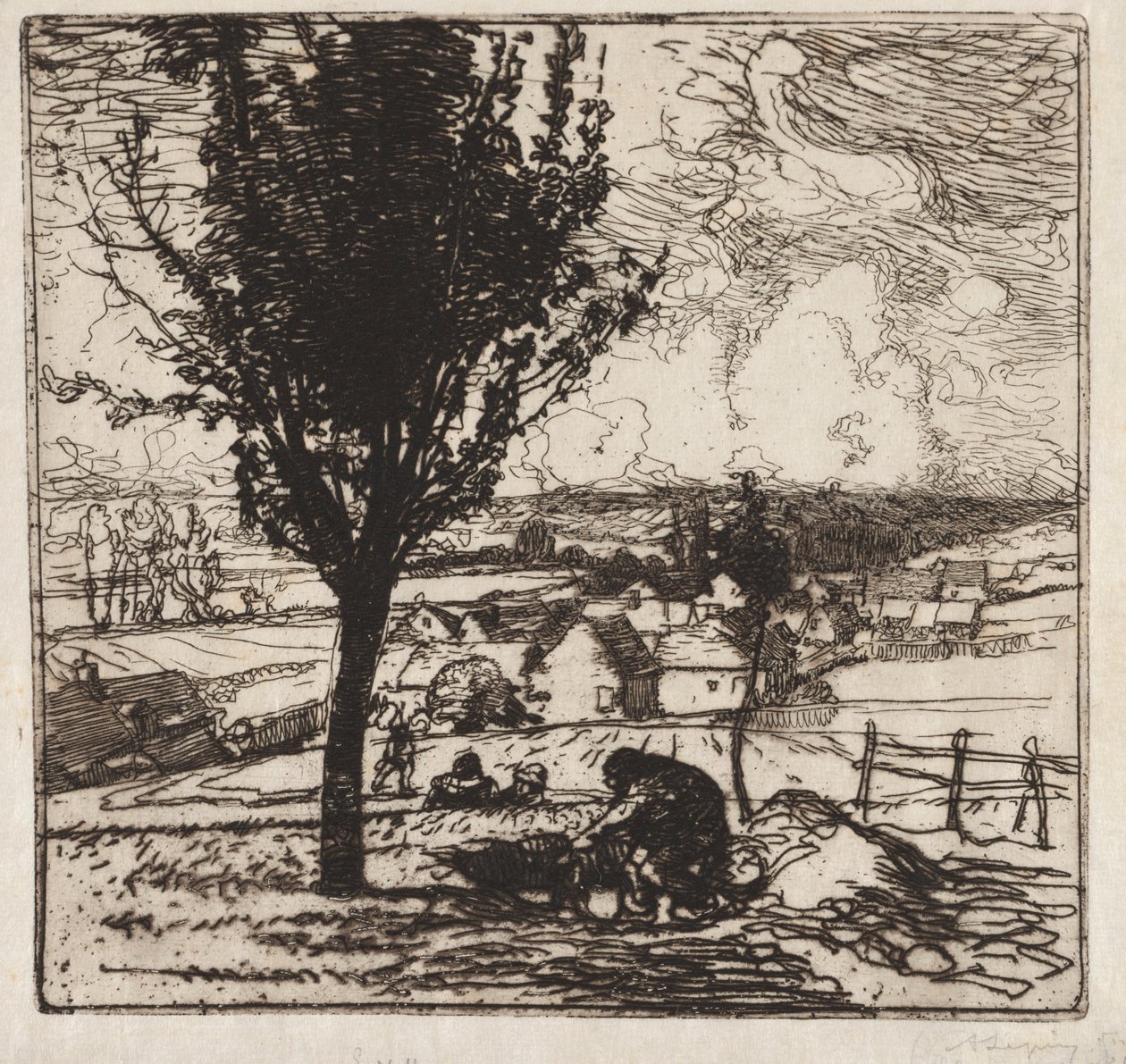 Ønsker fra Jouy-le-Moutier, 1893. av Auguste Louis Lepère