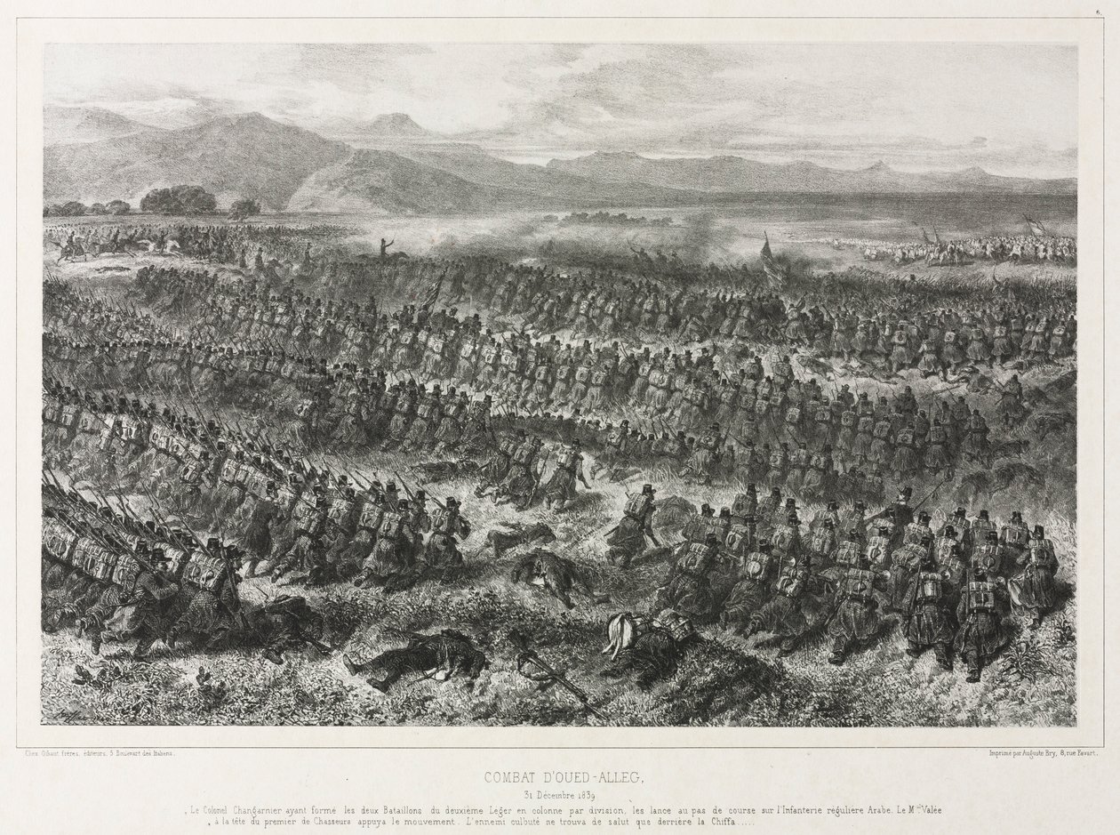 Kampen til Oued-alleg, 31. desember 1839, 1840. av Auguste Raffet