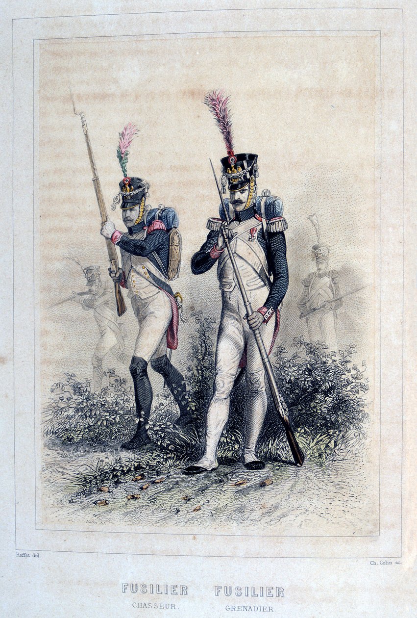 Fusilier Grenadier and Fusilier Chasseurs, 1859. av Auguste Raffet
