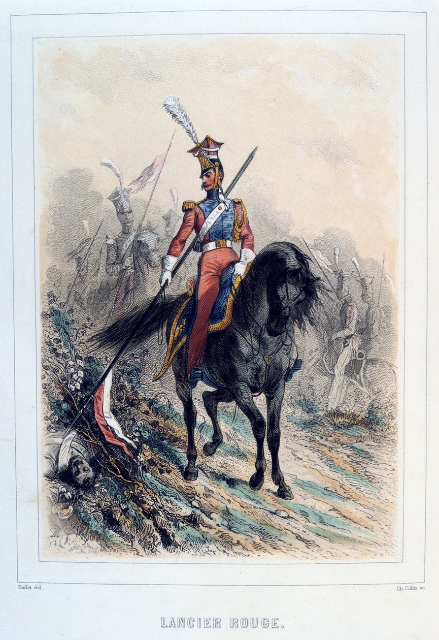 Red Lancer, 1859. av Auguste Raffet