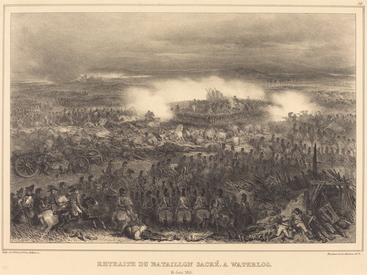 Retreat på Waterloo av Auguste Raffet
