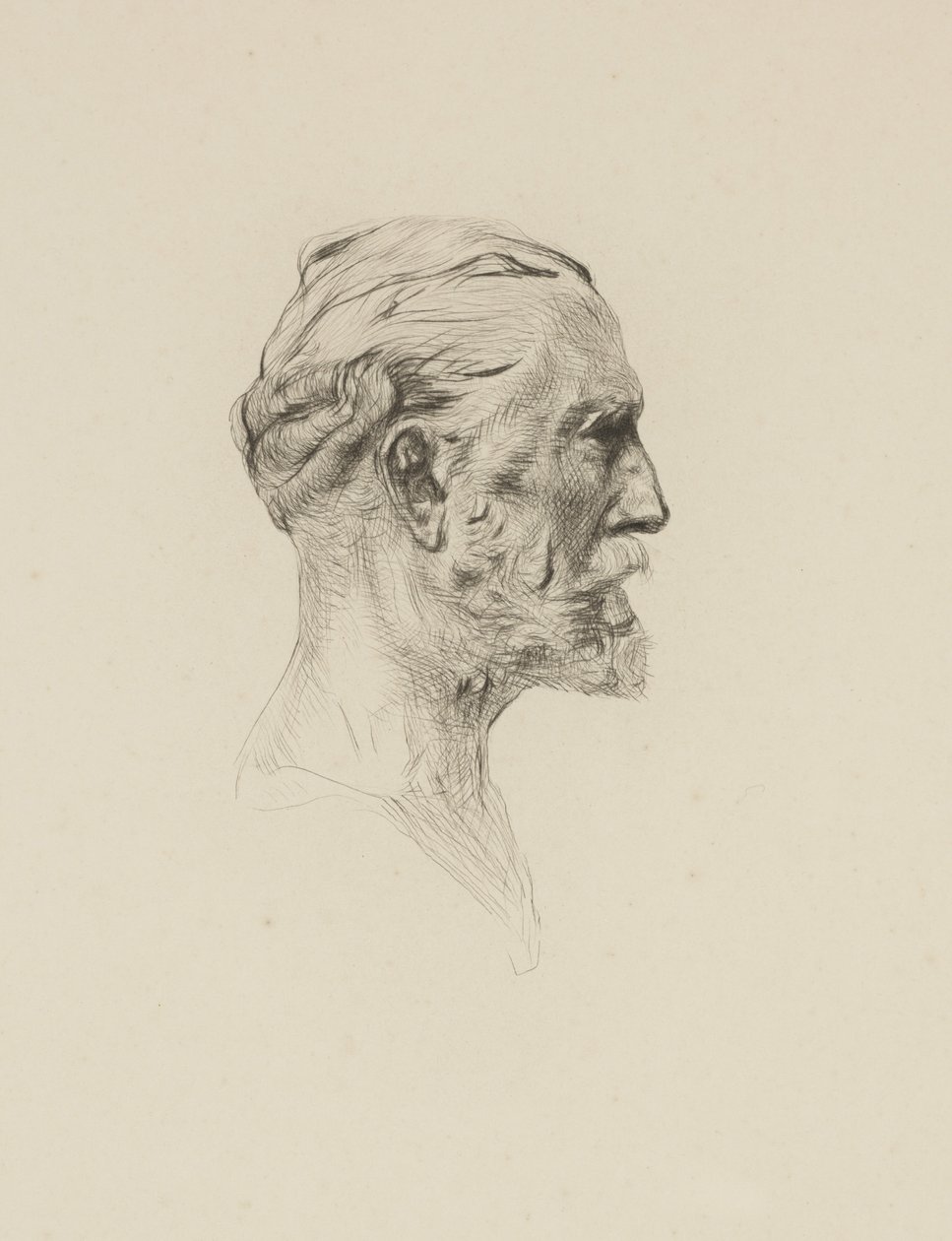Antonin Proust, ca. 1884 (radering) av Auguste Rodin