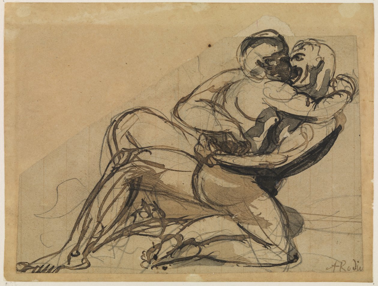En mann som omfavner en kvinne av Auguste Rodin