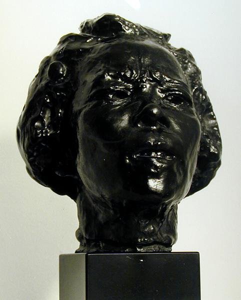 Hanako (bronse) (s/hvitt bilde) av Auguste Rodin
