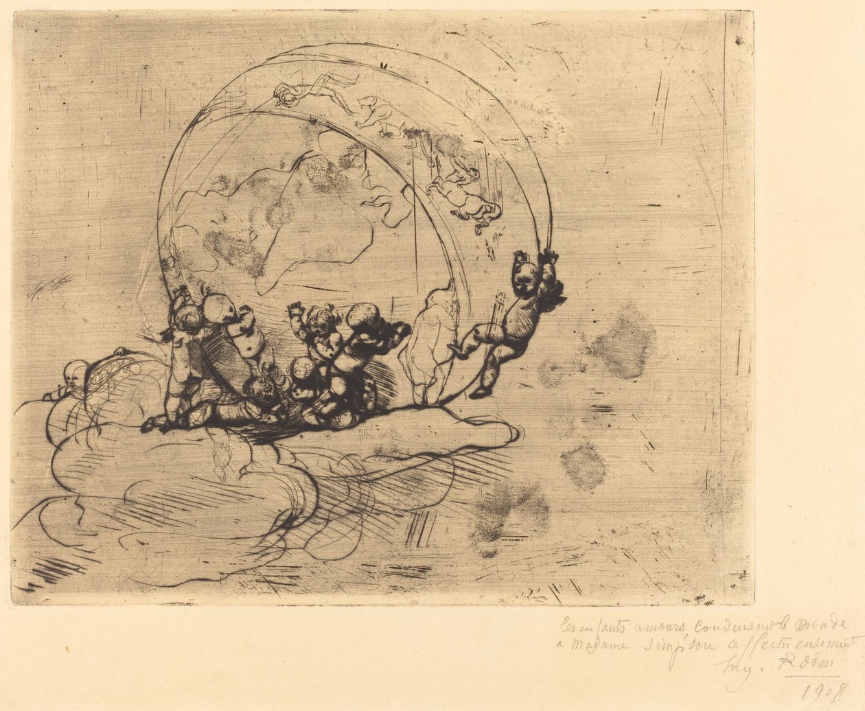 Cupids som leder verden, 1881. av Auguste Rodin