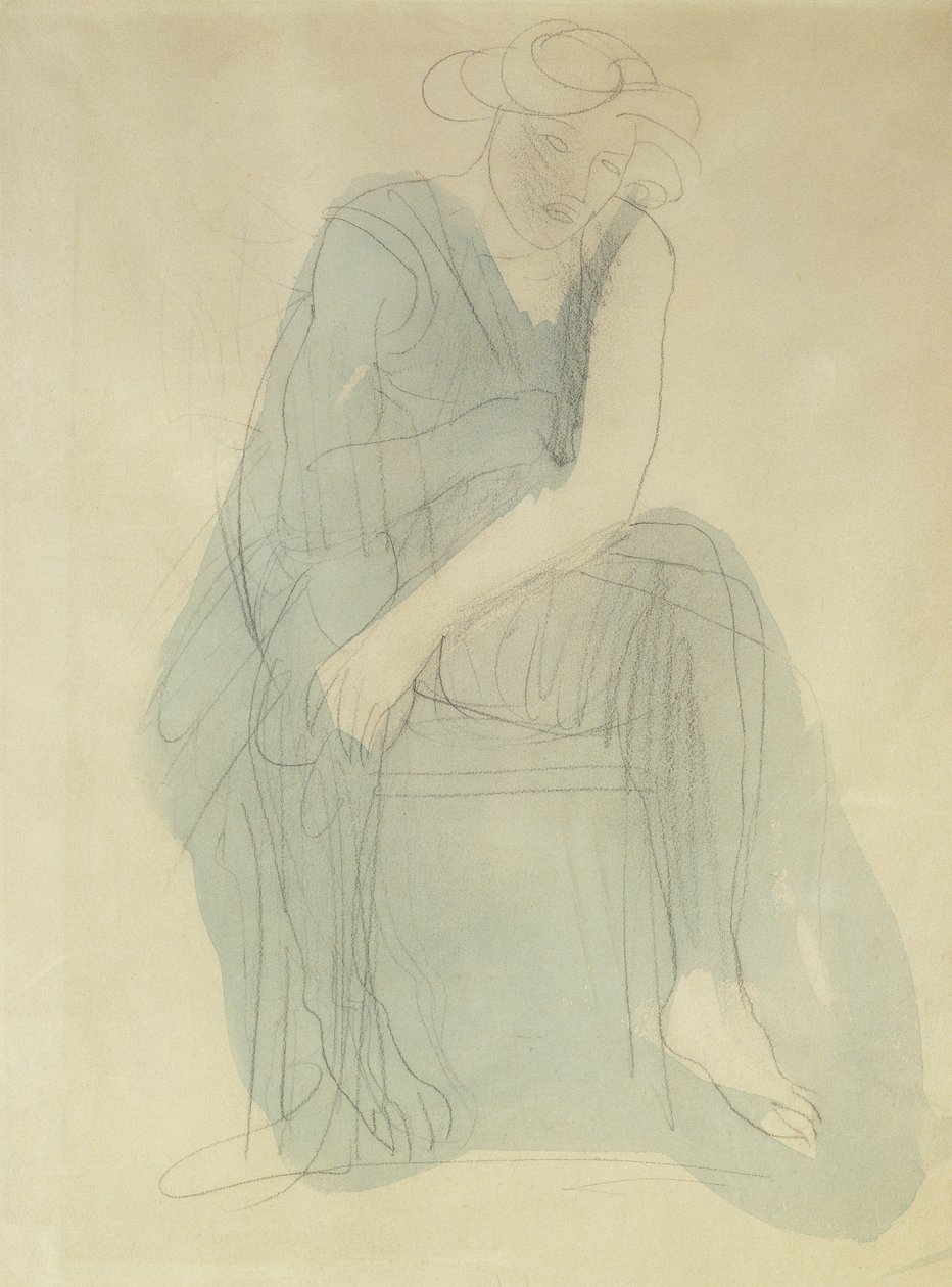 Sittende kvinne; Femme Assise, av Auguste Rodin