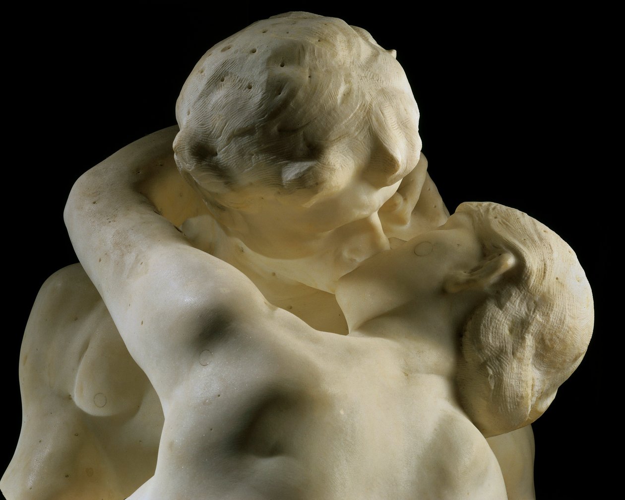 "The Kiss" (detalj) 1888-1889 (marmor) av Auguste Rodin