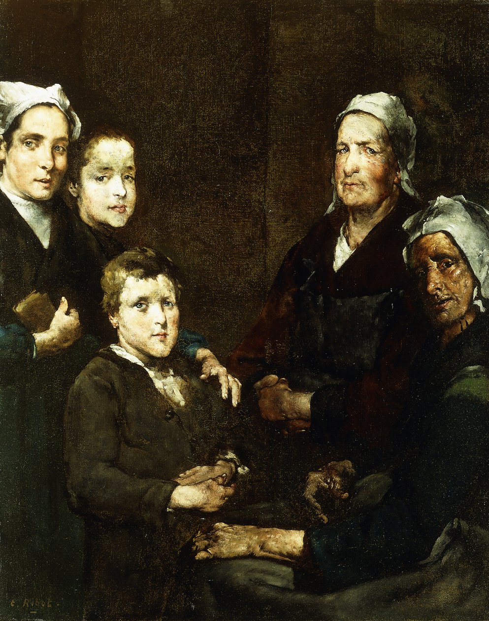 Den bretonske familien; Den bretonske familien, av Auguste Theodule Ribot