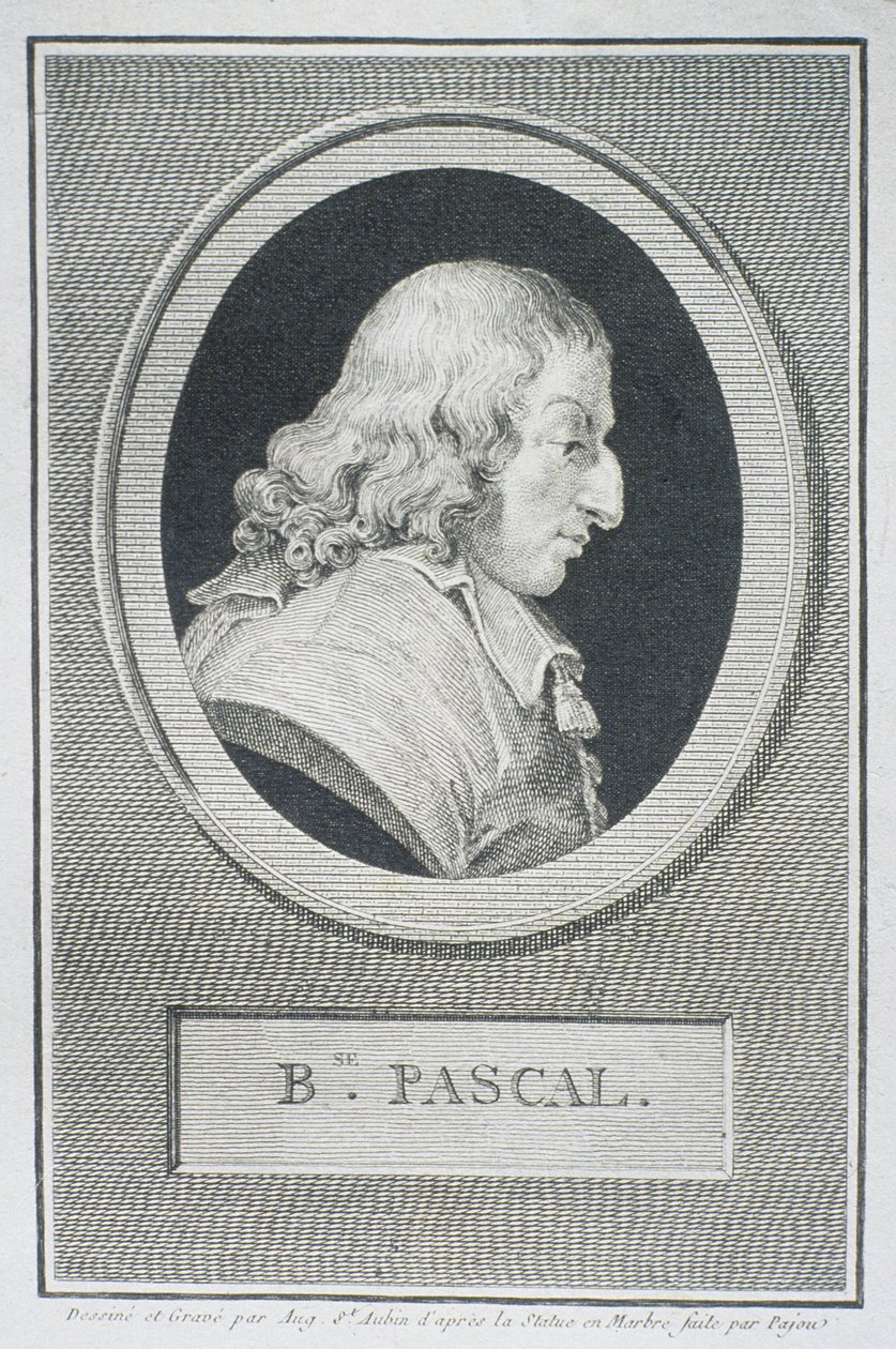 Blaise Pascal (1623–62) av Augustin de Saint Aubin