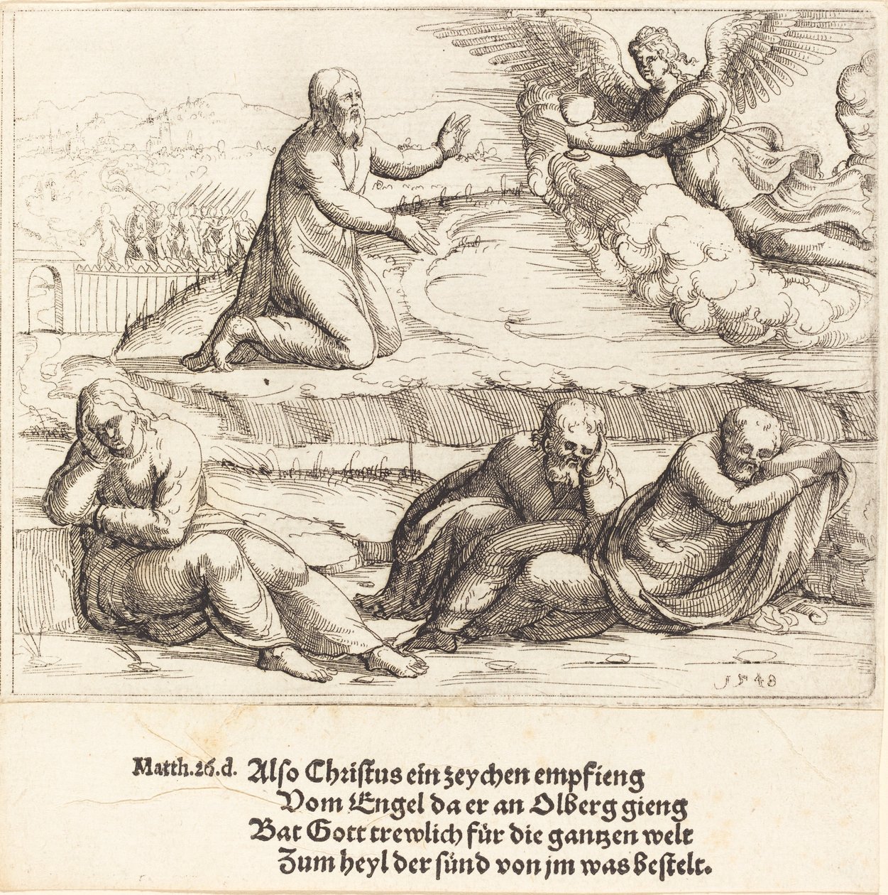 Kvalen i hagen, 1548. av Augustin Hirschvogel