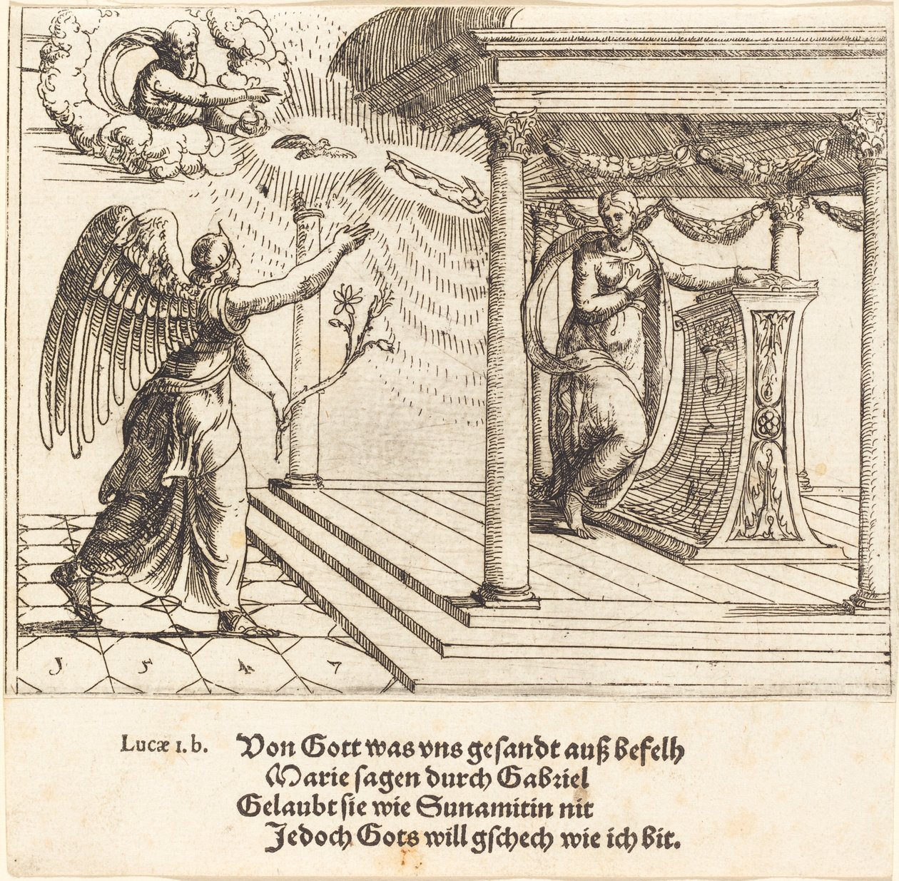 Bebudelsen, 1547. av Augustin Hirschvogel