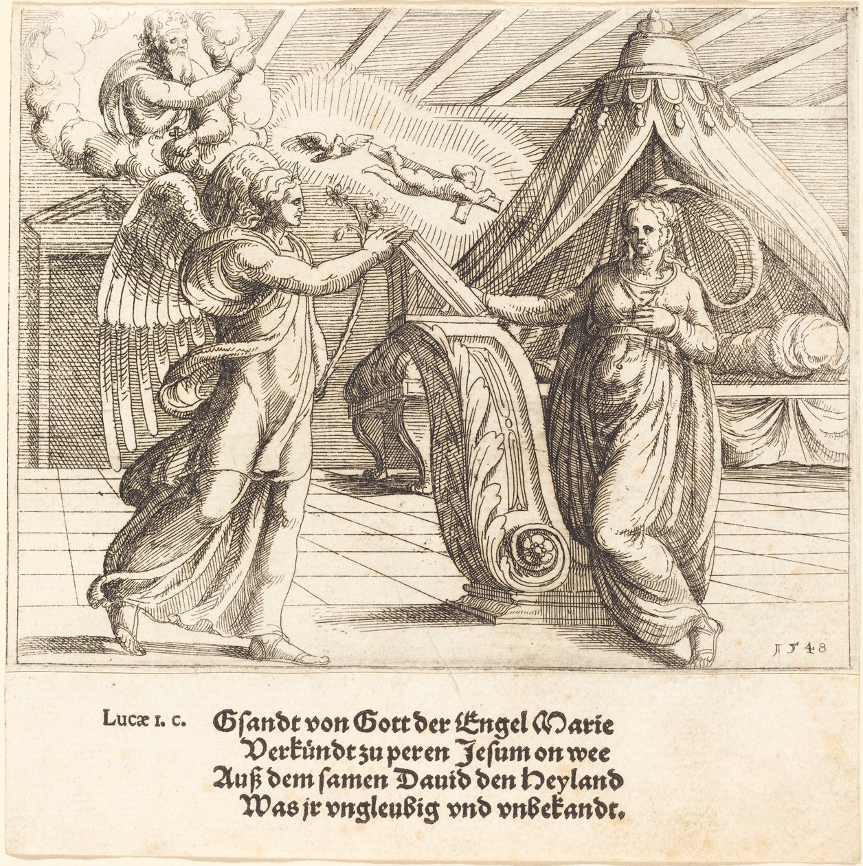 Bebudelsen, 1548. av Augustin Hirschvogel