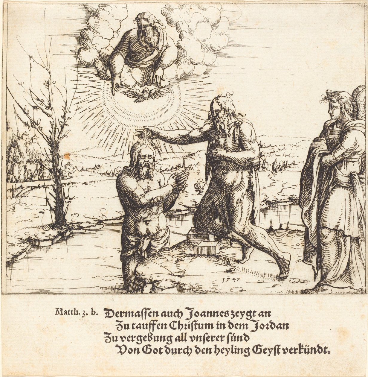 Kristi dåp, 1547. av Augustin Hirschvogel