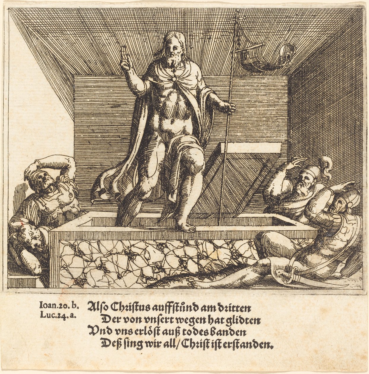 Oppstandelsen. av Augustin Hirschvogel