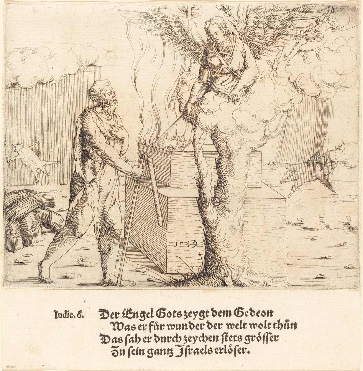 Gideons offer, 1549. av Augustin Hirschvogel