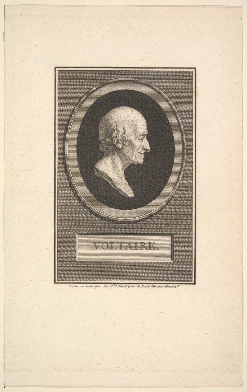 Portrett av Voltaire, 1801. av Augustin de Saint Aubin