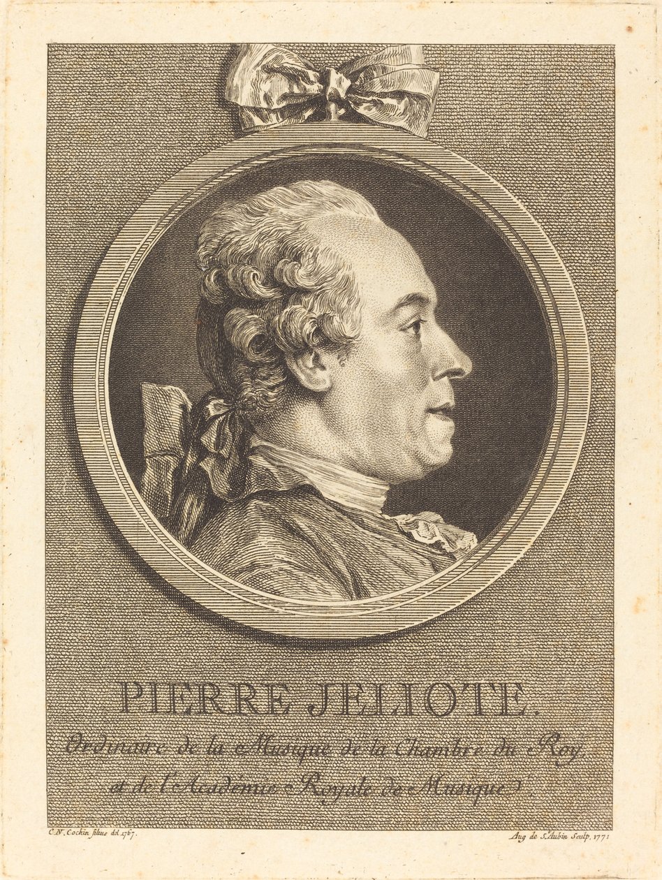 Pierre Jeliote av Augustin de Saint Aubin after Charles Nicolas Cochin II