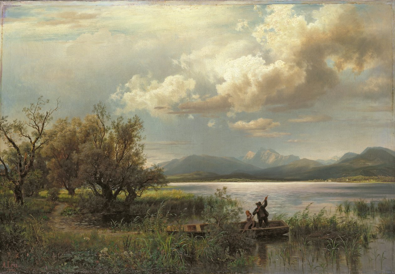 Bayern landskap, 1856 av August Wilhelm Leu