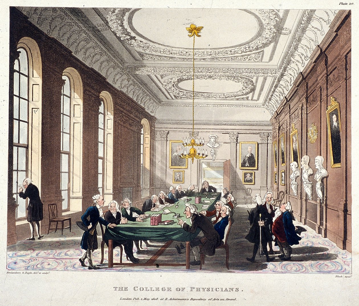 College of Physicians, London, 1808 av Augustus Charles Pugin, Thomas Rowlandson