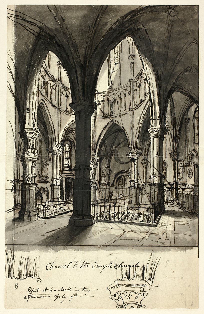 Kansel til tempelkirken av Augustus Charles Pugin