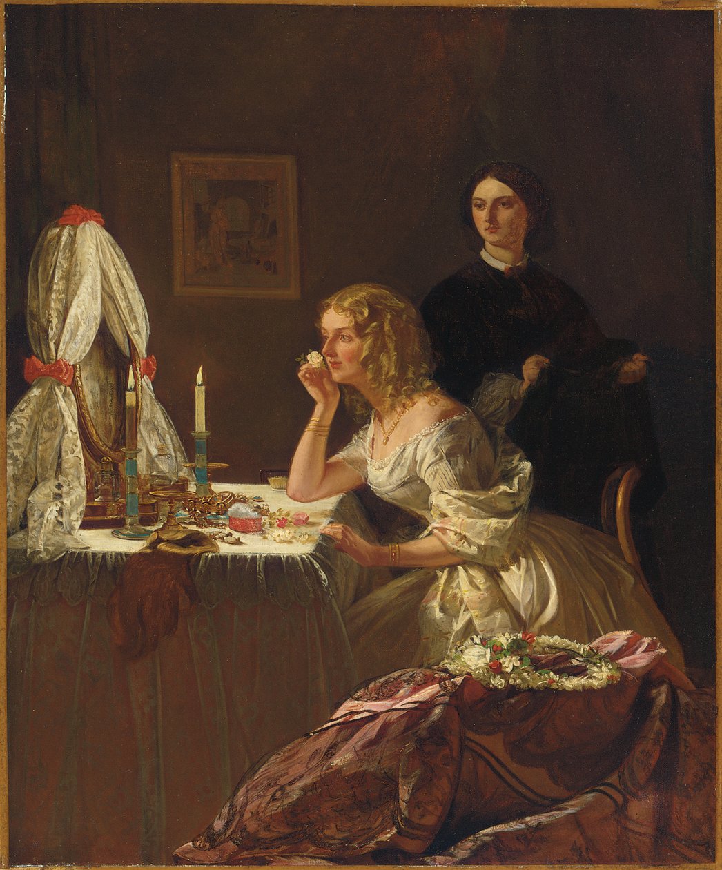 En ung dame på toalettet hennes av Augustus Leopold Egg