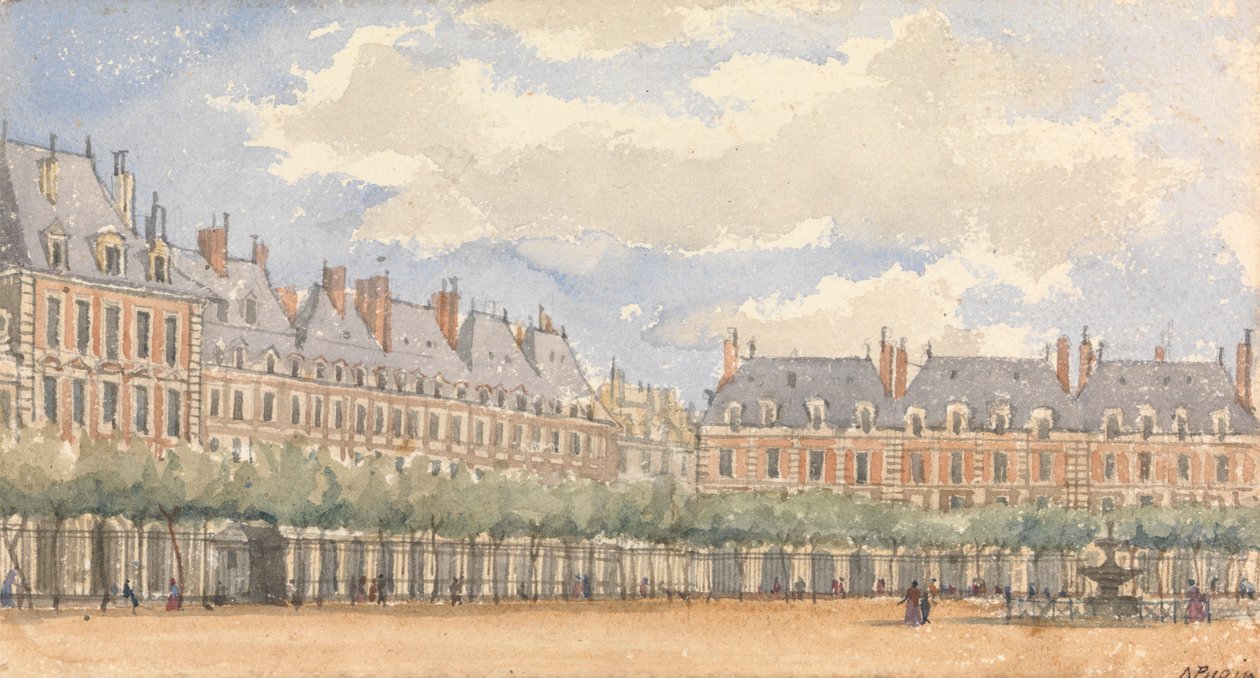 Place Royale, Paris av Augustus Welby Northmore Pugin