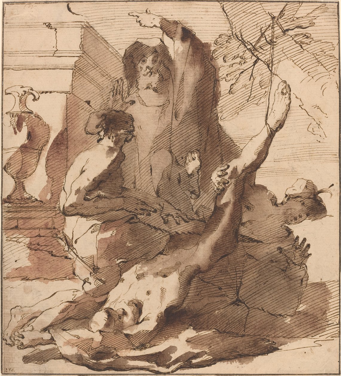 Sankt Simons martyrium av Austrian 18th Century
