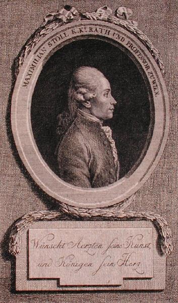 Portrett av Maximilian Stoll (1742-87) (gravering) av Austrian School