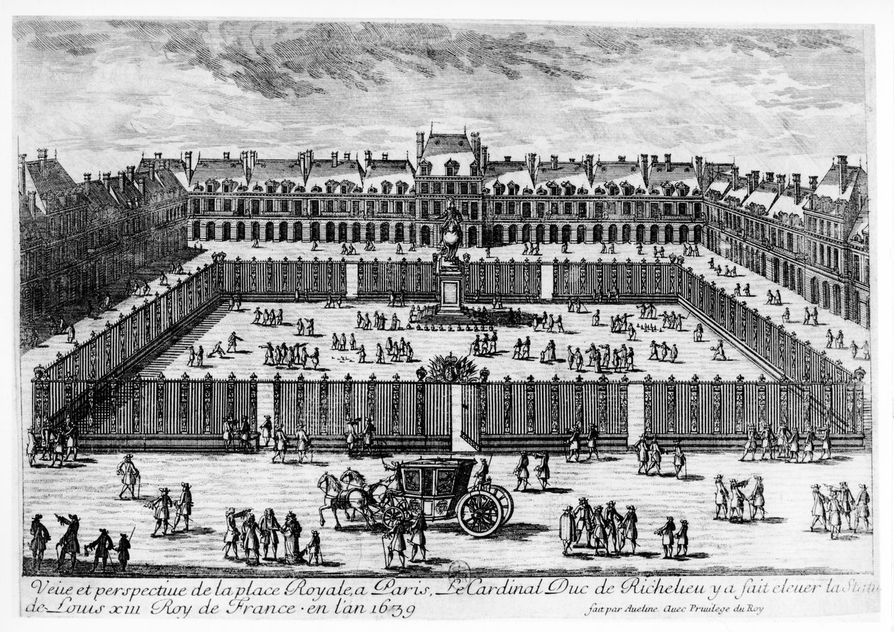 Perspektiv utsikt over Place des Vosges av Aveline Family