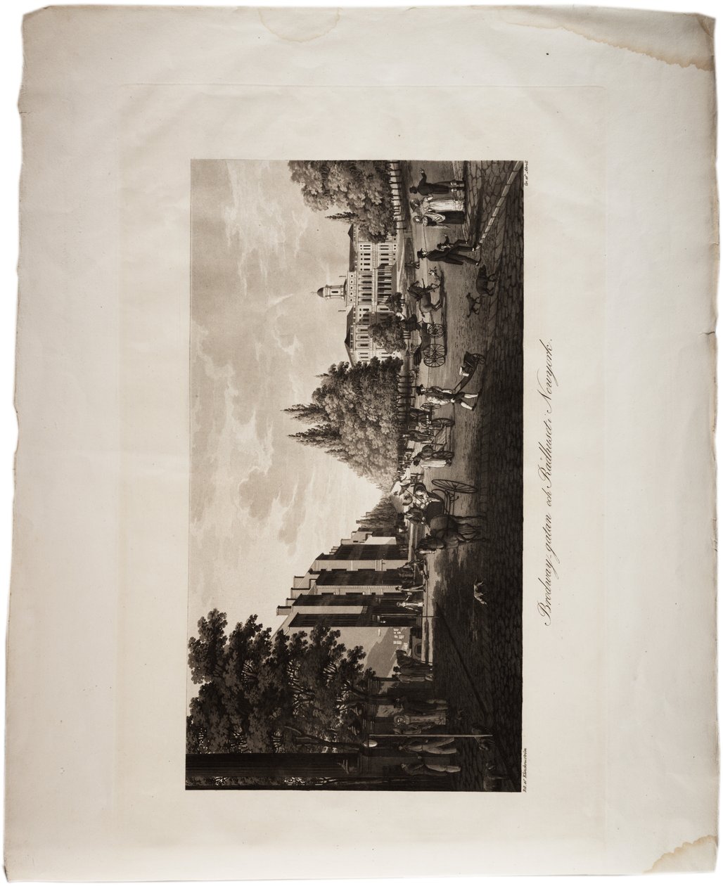 Broadway, New York, fra et atlas fra USA, 1824 (akvatint) av Axel Leonhard Klinckowström