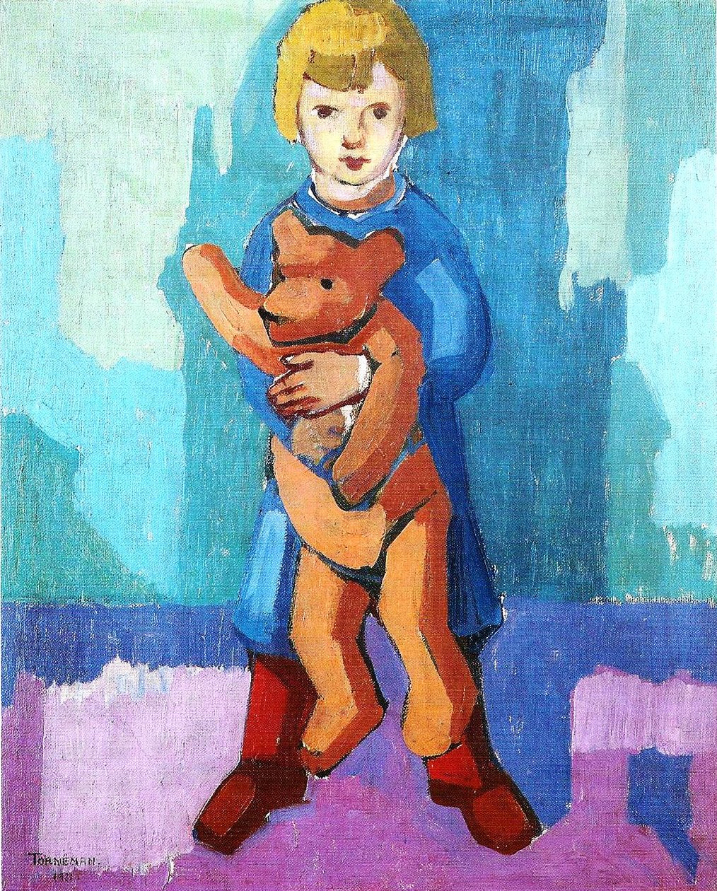 Algot med bamse av Axel Törneman