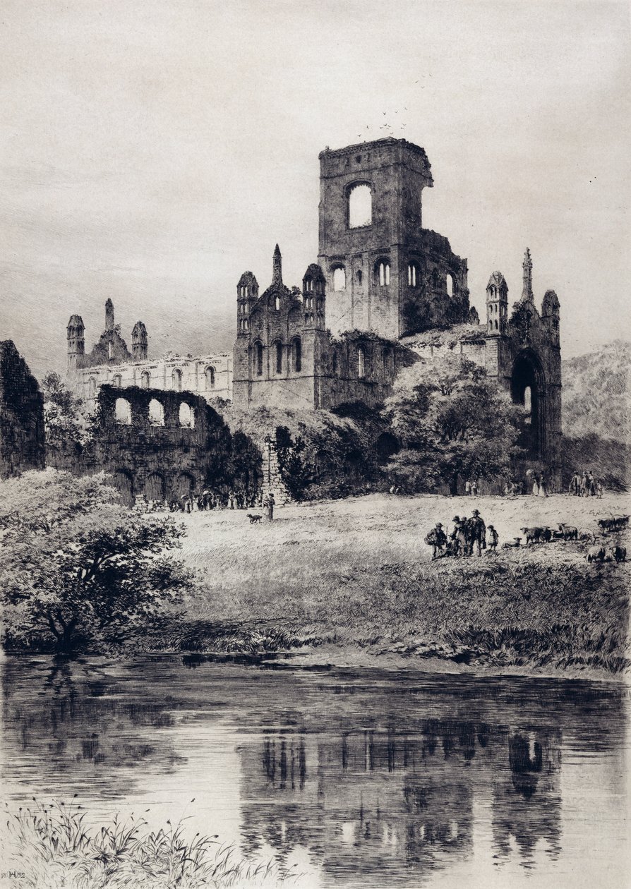 Kirkstall Abbey fra Sør-Øst av Axel Haig