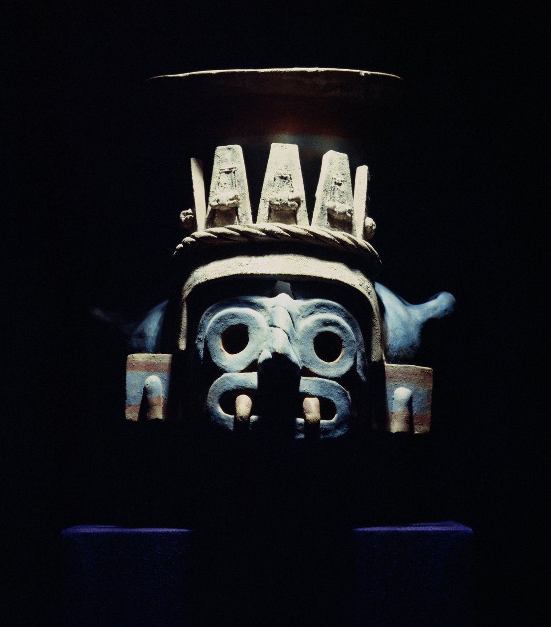 Brazier som representerer Tlacoc, Late Post Classic Period (keramikk) av Aztec