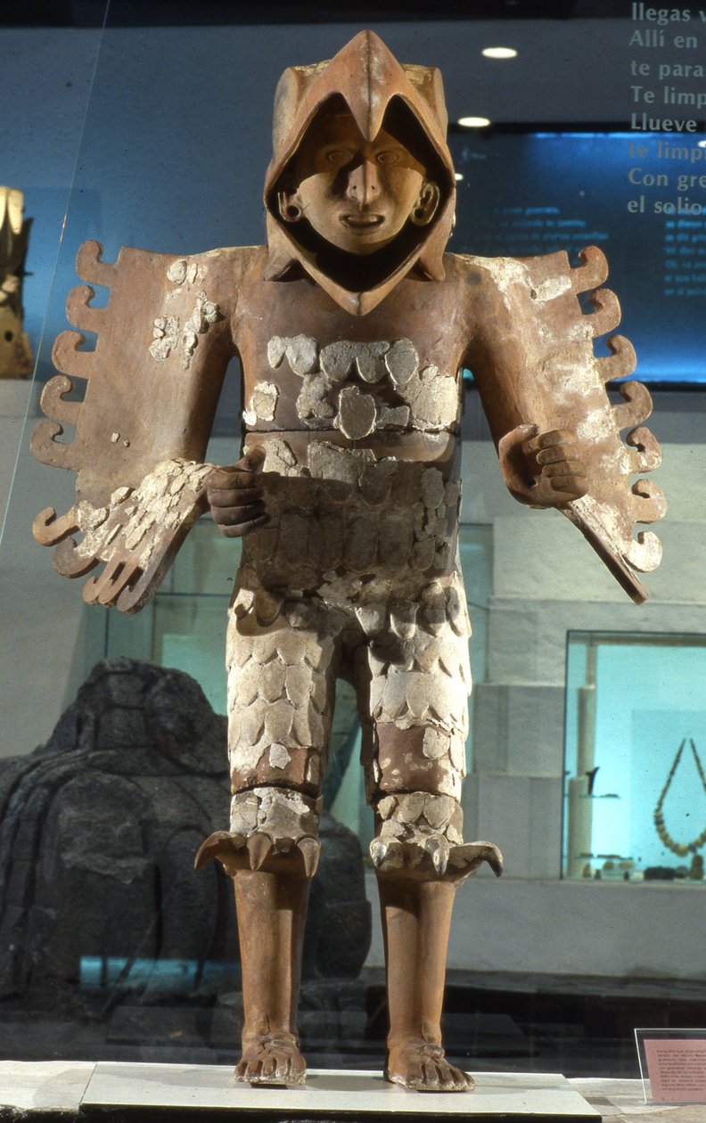 Eagle Warrior, Late Post Classic (terrakotta) av Aztec