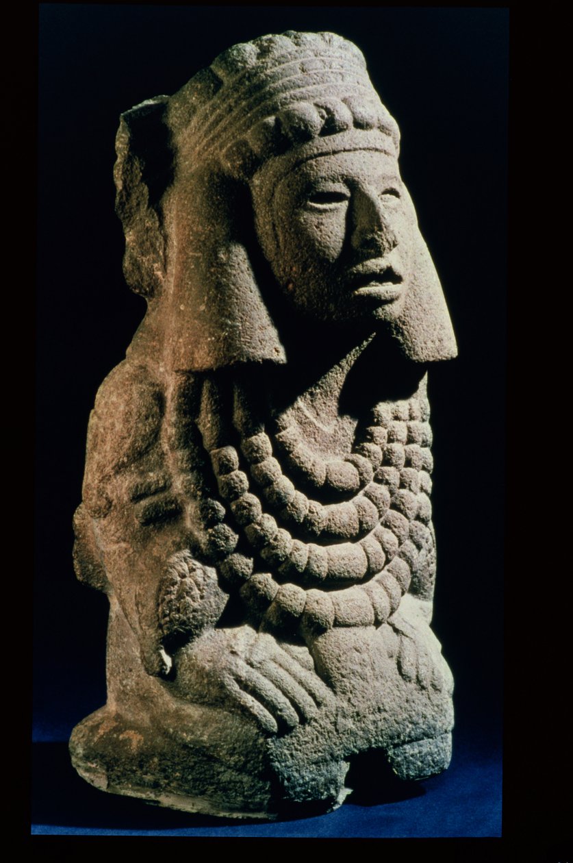 Gudinnen Chalchihuitlicue, funnet i Mexico-dalen, 1300-1500 e.Kr. av Aztec