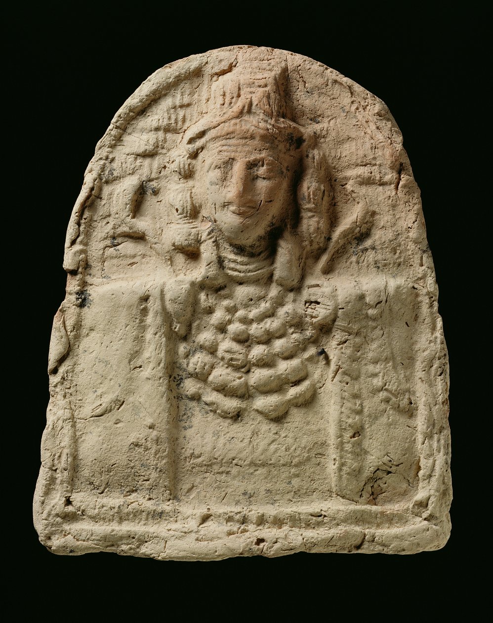 Plakett som viser en byste av gudinnen Ishtah, 1700-tallet f.Kr. (terrakotta) av Babylonian