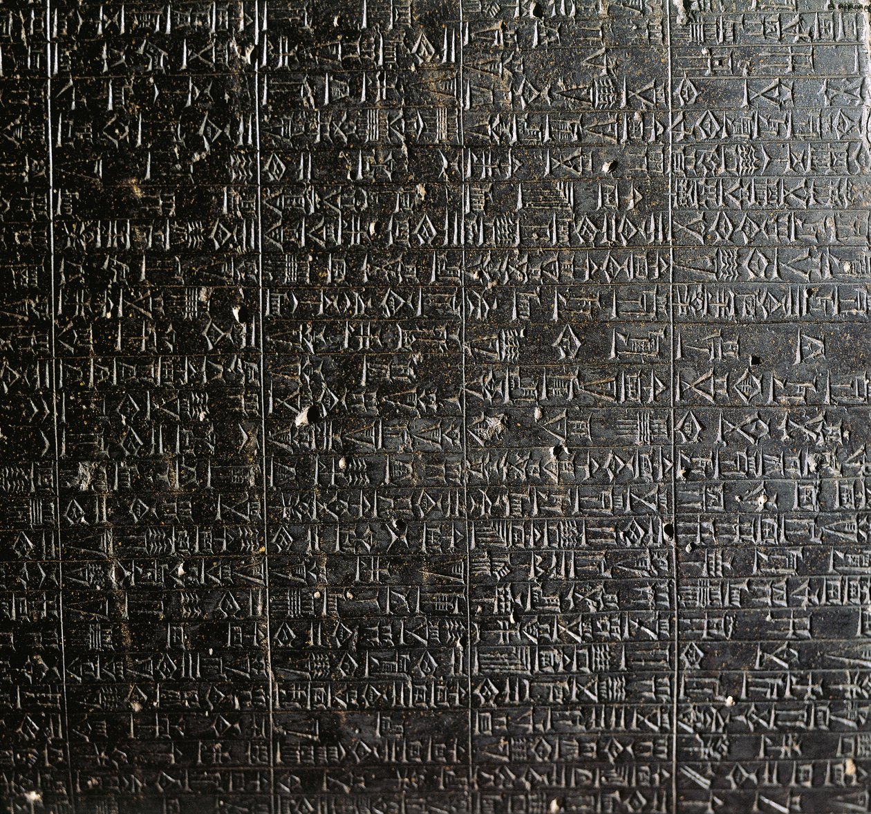 Diorite stela med Code of Hammurabi av Babylonian