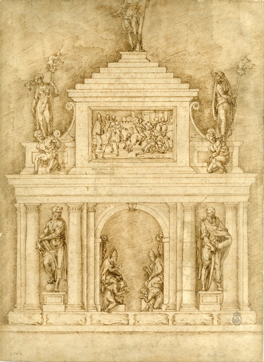 Prosjekt for gravene til Leo X og Clemente VII av Baccio Bandinelli