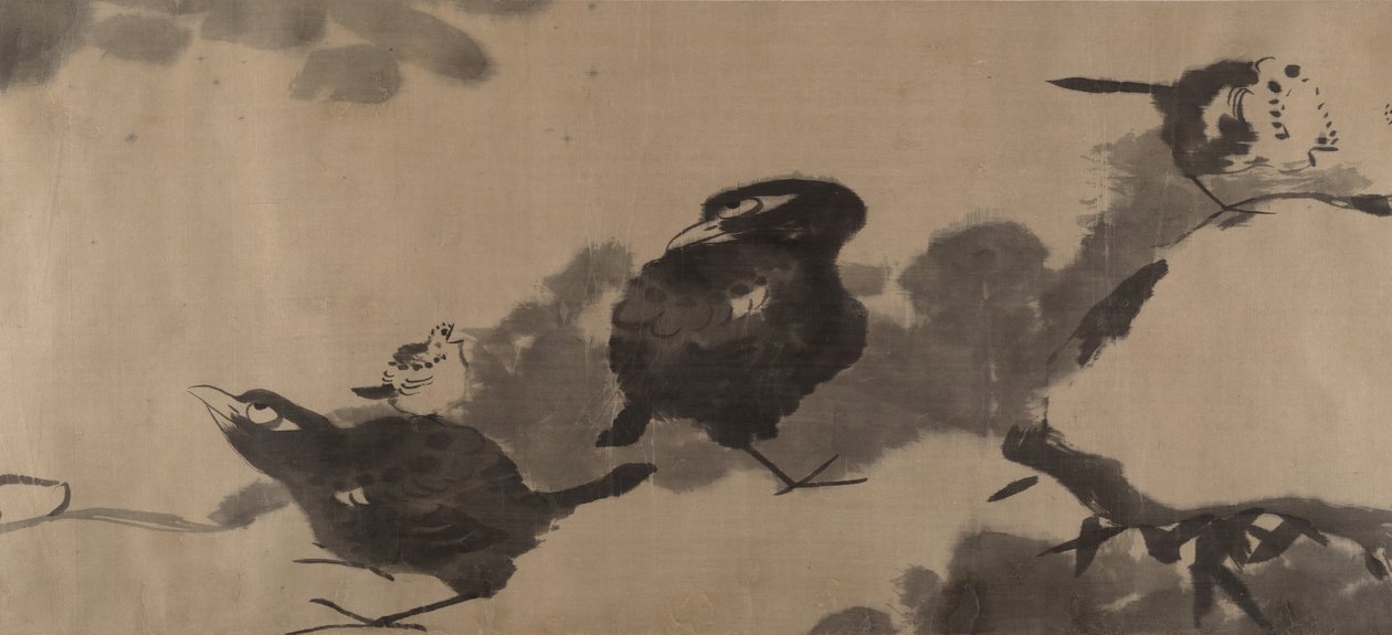 Fugler i en lotusdam, ca. 1690. av Bada Shanren