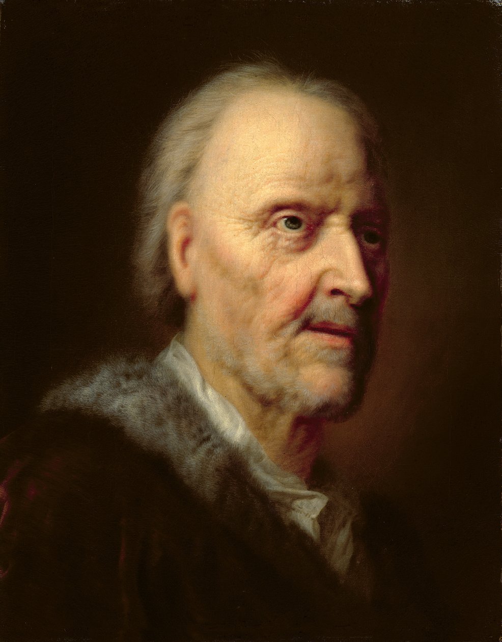 Portrett av en gammel mann av Balthasar Denner
