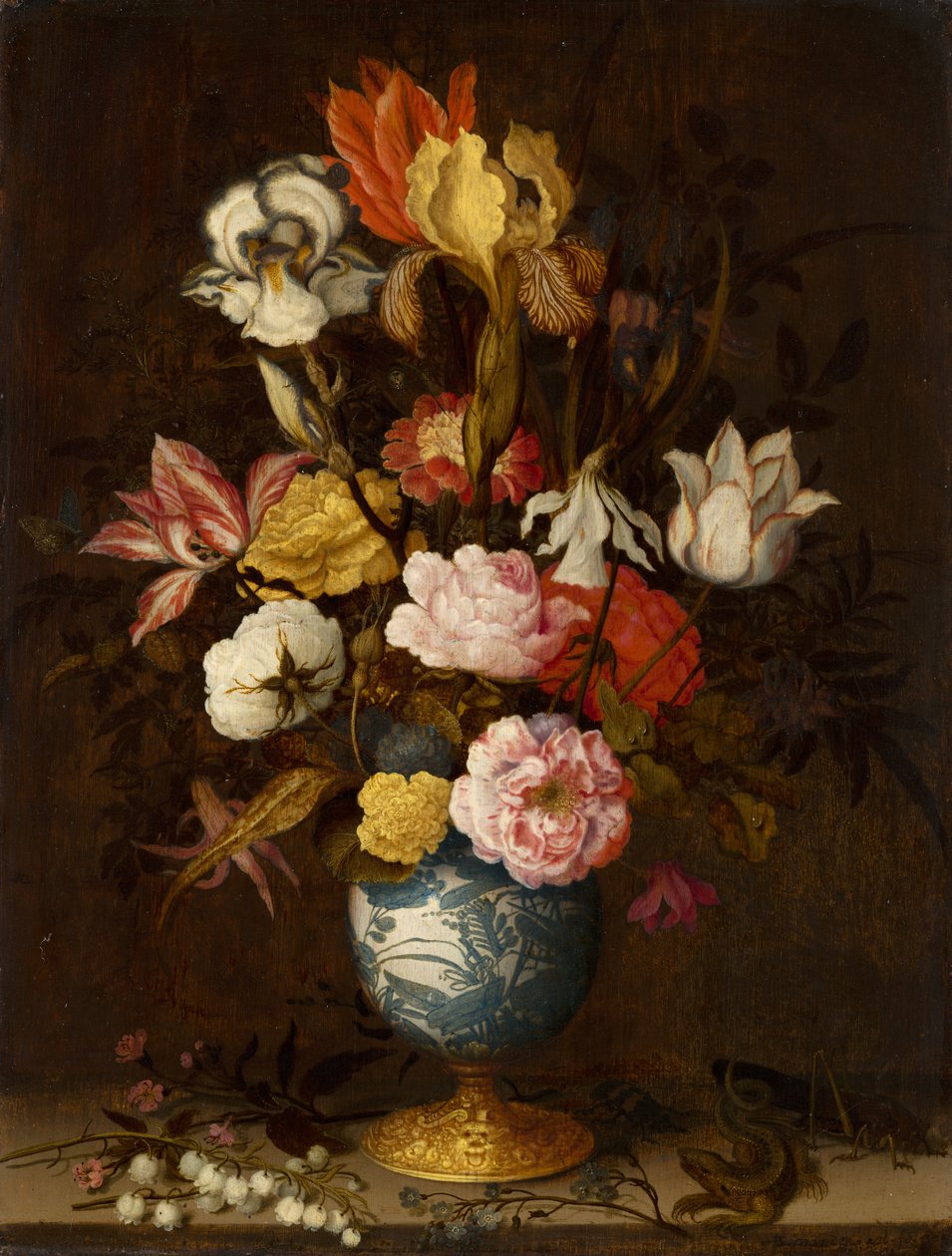 Blomster i en Wan-Li vase av Balthasar van der Ast