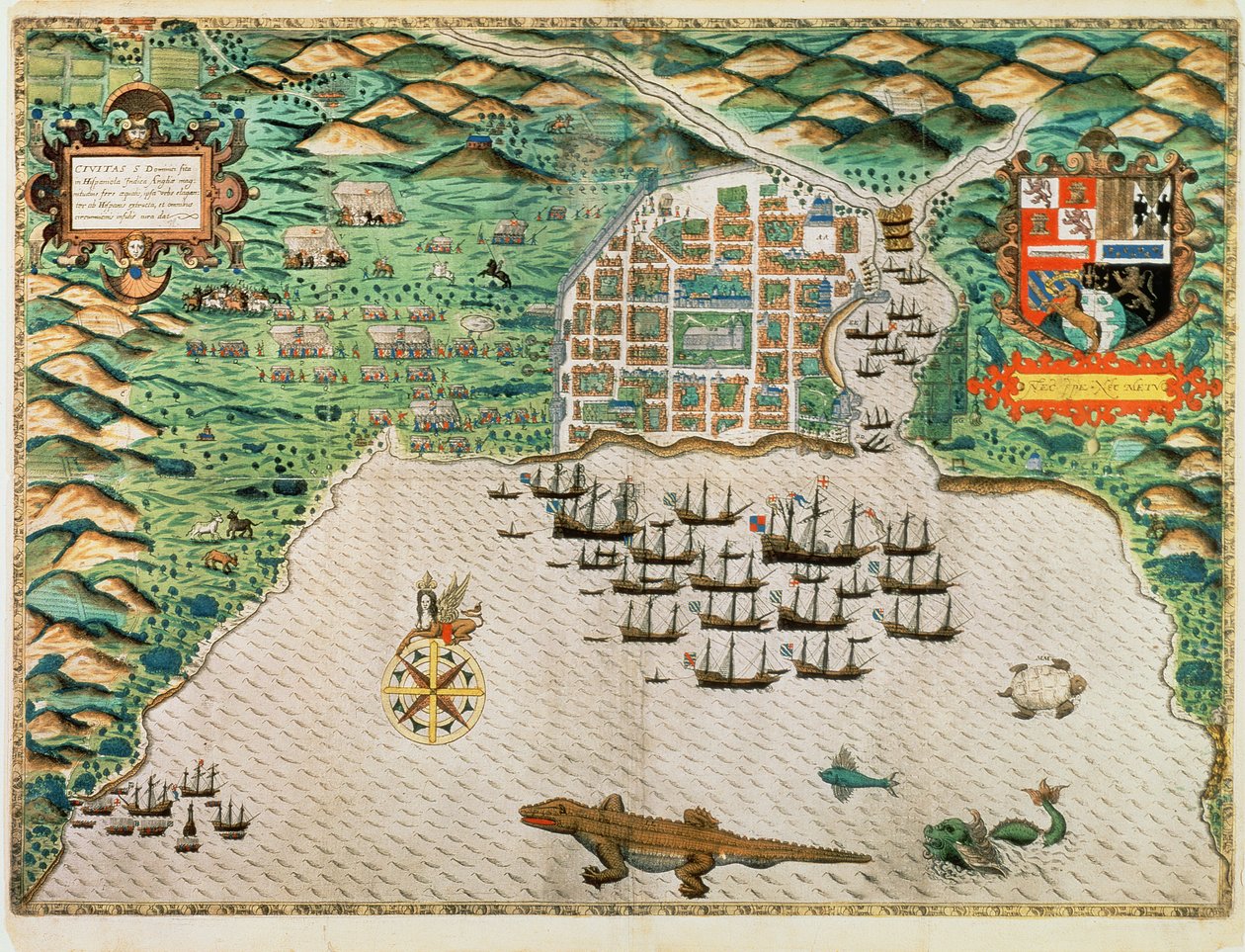 Santiago, Cape Verde av Baptista Boazio