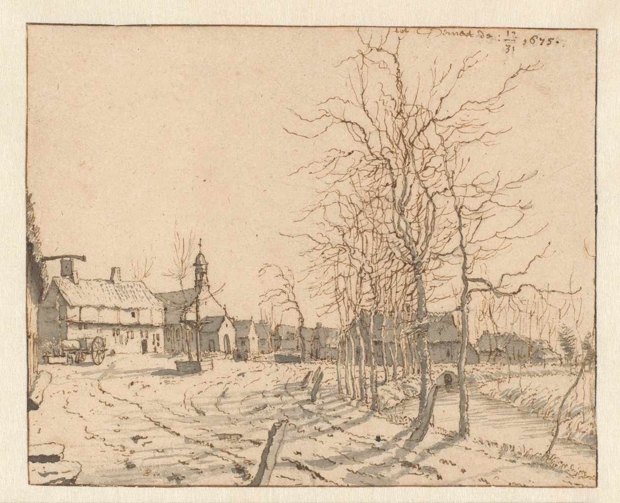Utsikt over Gemert, Nord-Brabant av Barend Klotz (attributed to)