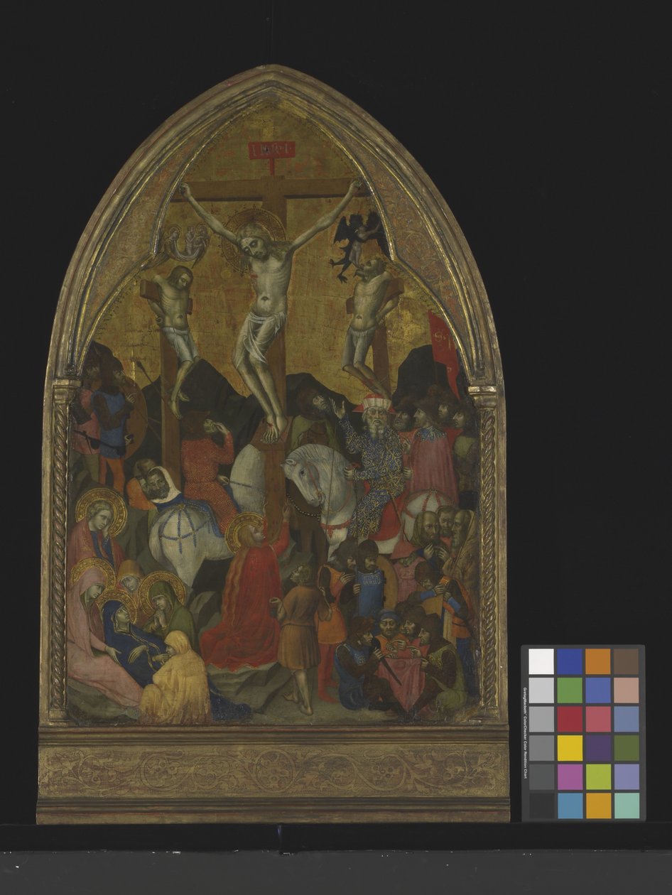 Korsfestelse (tempera og gull på tre) av Barnaba da Modena