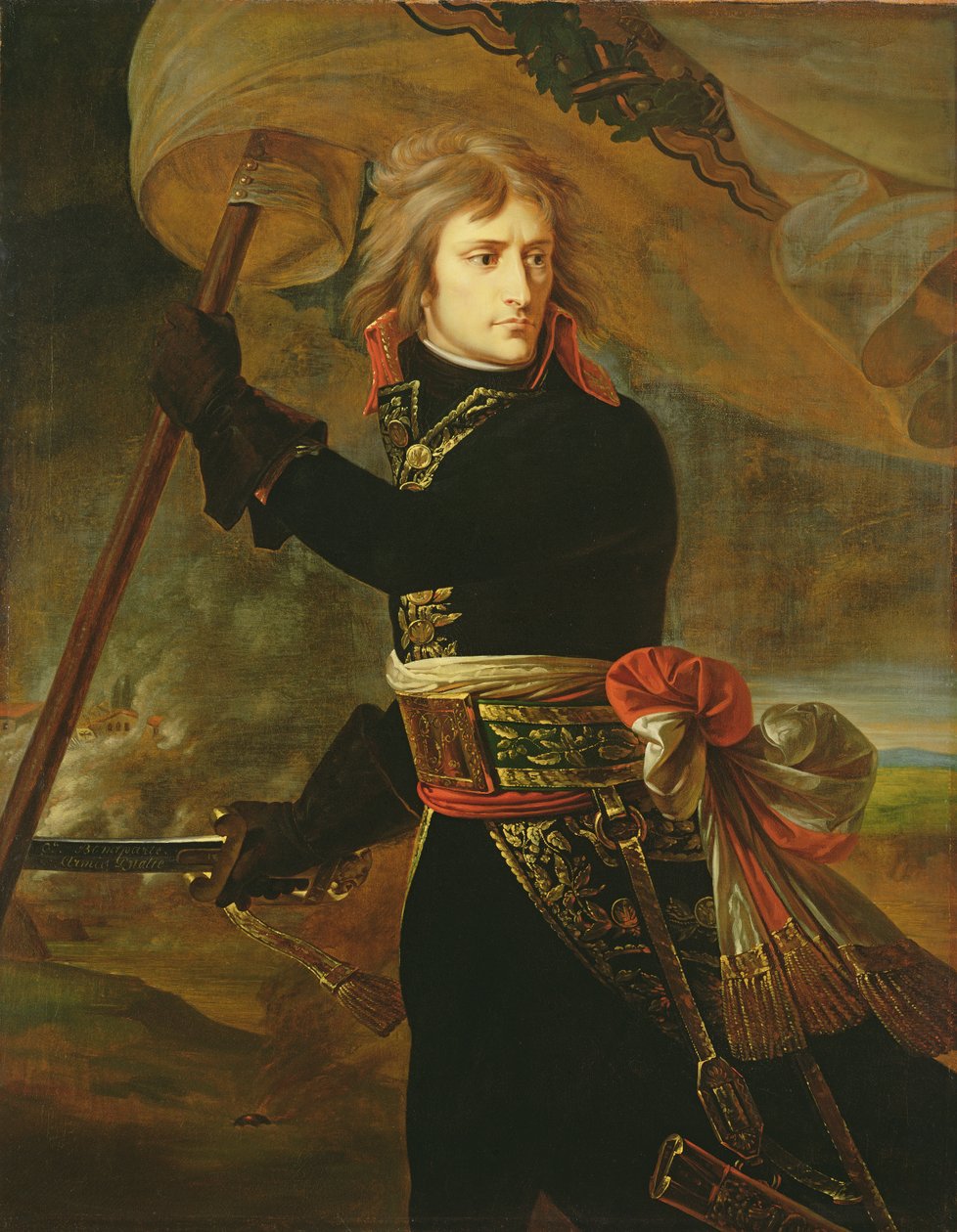Napoleon I (1769-1821) på Arcole-broen av Antoine Jean Gros