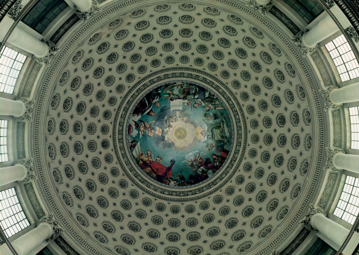 The Apotheosis of St. Genevieve, detalj fra kuppelen, ca. 1812 (veggmaleri) av Antoine Jean Gros