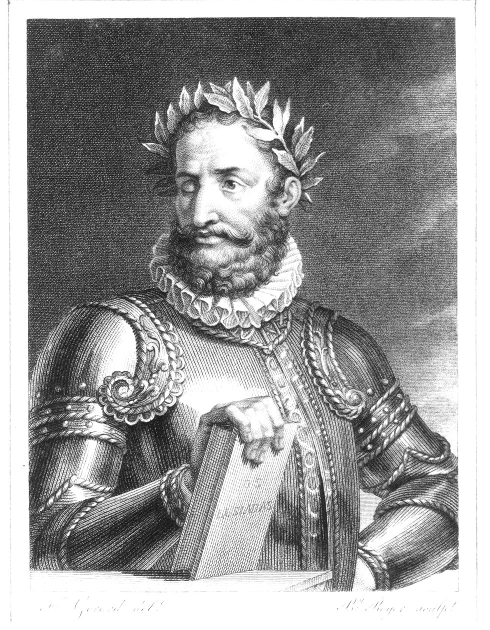 Luiz Vaz de Camoes (1524-1580) gravert av B. Roger av Baron François Pascal Simon Gérard