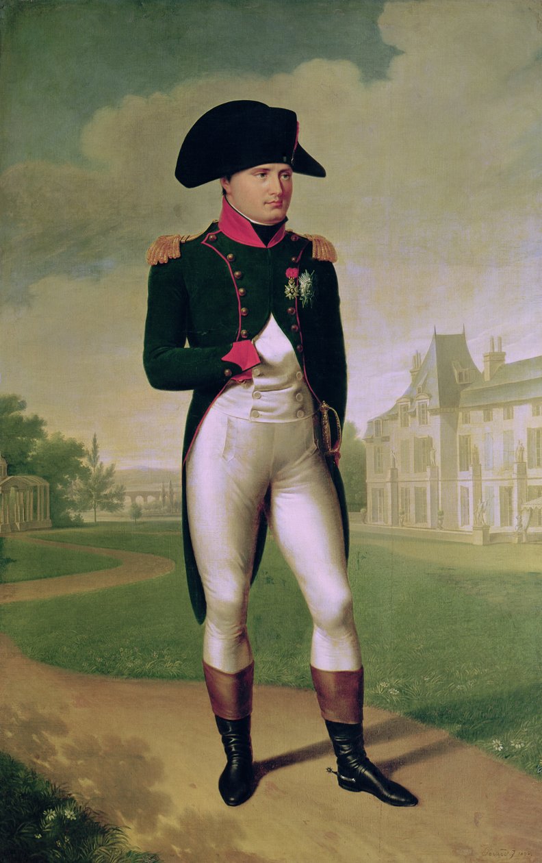 Napoleon I (1769-1821) foran Chateau de Malmaison, 1804 av Baron François Pascal Simon Gérard
