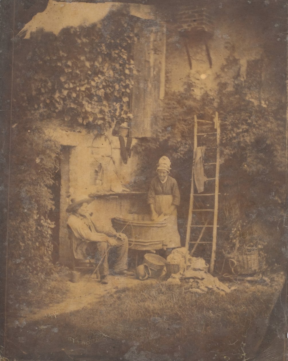 Vaskeriet, 1840-tallet. av Baron Louis Adolphe Humbert De Molard