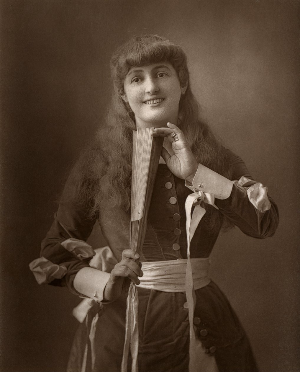Den britiske skuespilleren Alice Atherton i Oliver Grumble, 1886 av Barraud